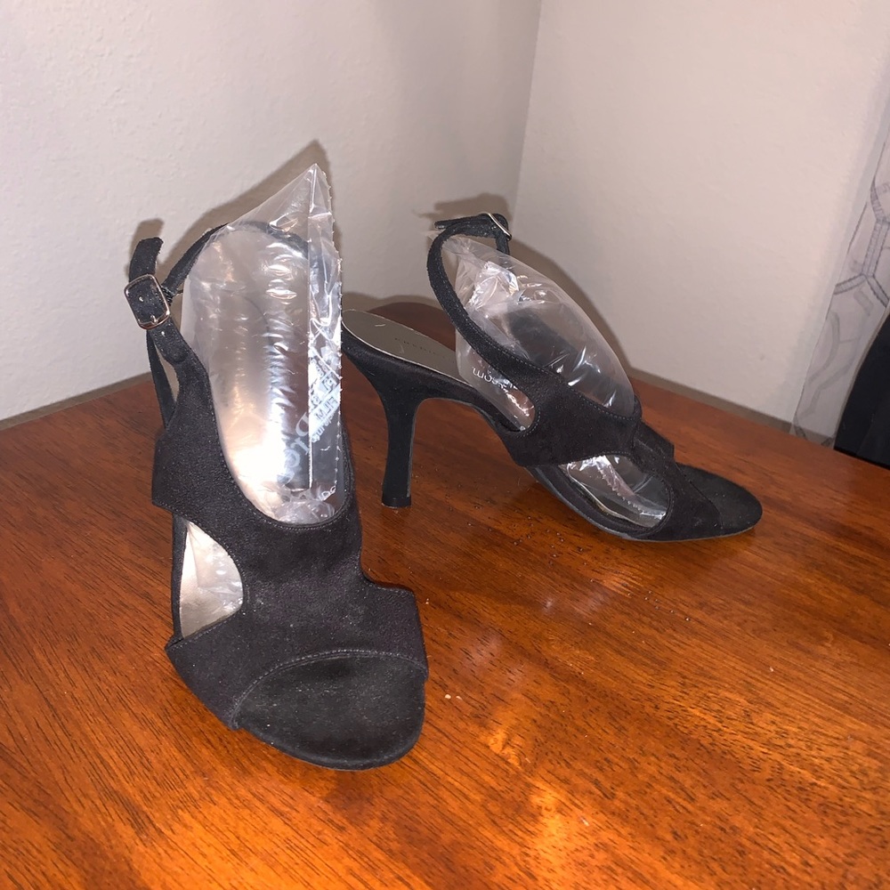 Black Microsuede High Heels size 8